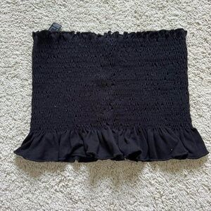 Forever 21 Black Smocked Top